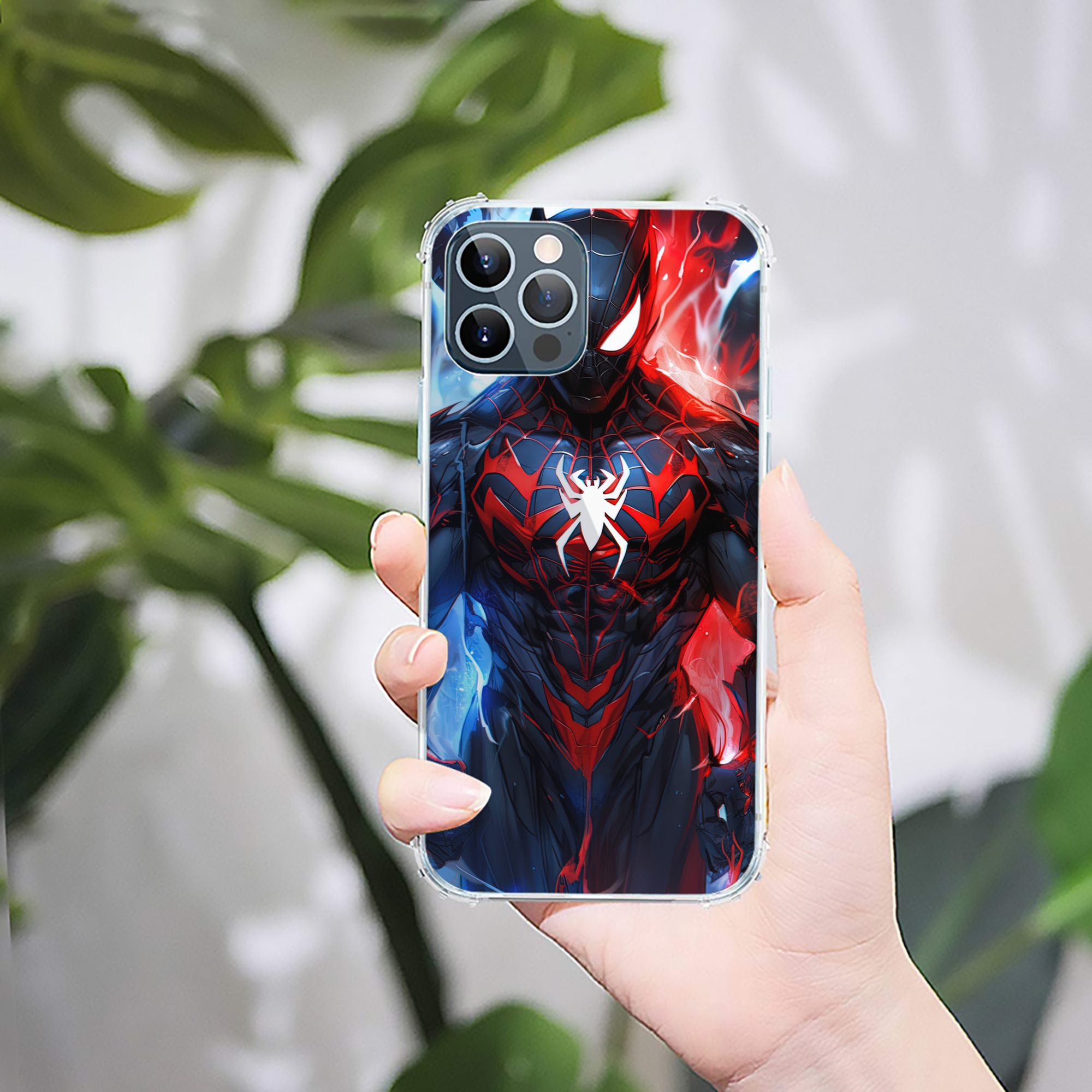 （画像用） Spider Man スパイダーマン 【iPhone 12シリーズ対応】透明スマホケース（クリアソフトケース）